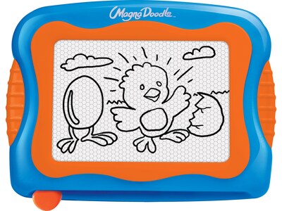 Cra-Z-Art Mini Magna Doodle Magnetic Drawing Toy, Blue/Orange (14539)