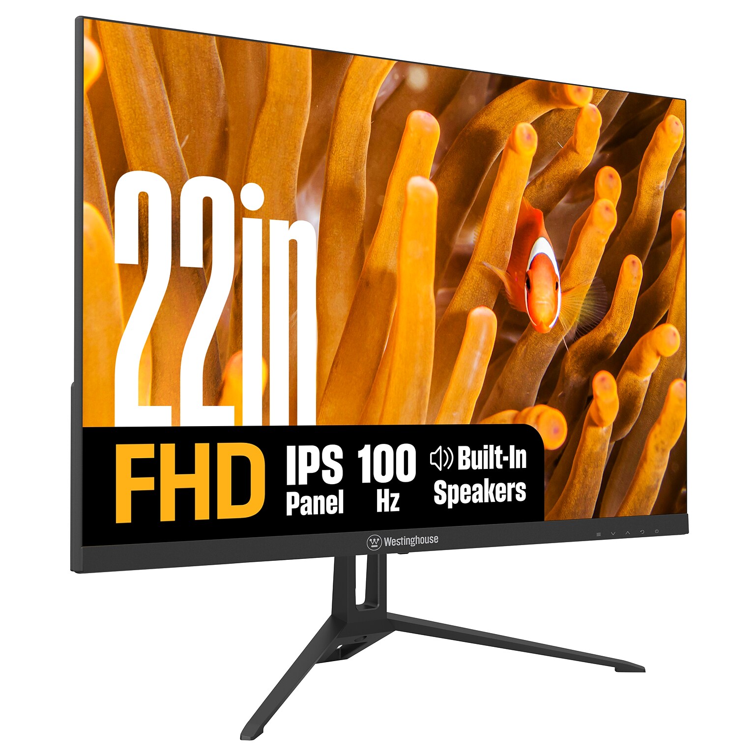 Westinghouse 22 FHD 100Hz LED Adaptive-Sync Monitor, HDR, Built-In Speakers, Black (WH22FA9600)