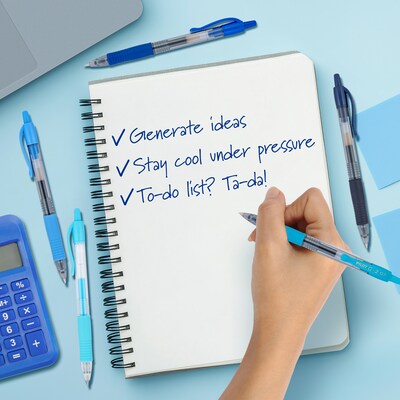 Pilot G2 Blues Retractable Gel Pen, Fine Point, 0.7mm, Assorted Ink, 5/Pack (XPO31001)