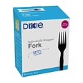 Dixie Grab N Go Individually Wrapped Medium-Weight Fork, Dispenser Box, Black, 90/Pack (FM5W540)