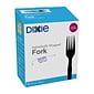 Dixie Grab 'N Go Individually Wrapped Medium-Weight Fork, Dispenser Box, Black, 90/Pack (FM5W540)