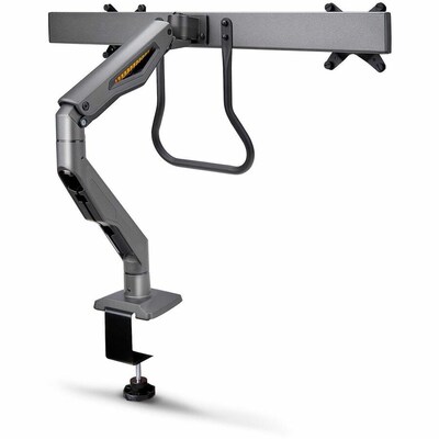StarTech Adjustable Dual Monitor Arm, Up to 27, Black (H2M1AS2-MONITOR-ARM)