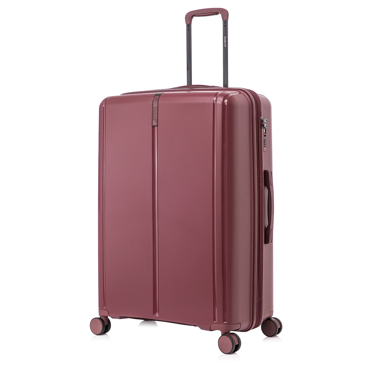 DUKAP Airley 29.92 Hardside Suitcase, 4-Wheeled Spinner, TSA Checkpoint Friendly, Wine (DKAIR00L-WIN)