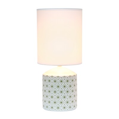 Simple Designs Fresh Prints Table Lamp, Gold Squares (LT2077-SQU)