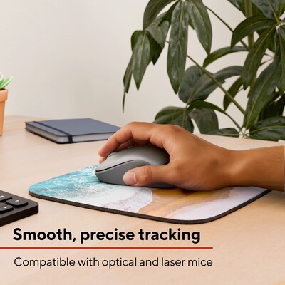 Staples TECH Non-Skid Mouse Pad, BLue(52094)