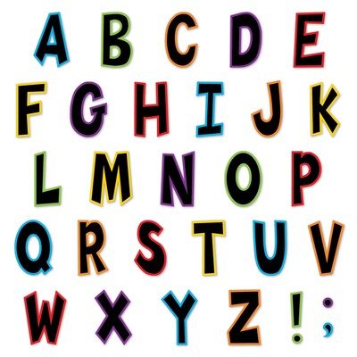 Teacher Created Resources 7 Fun Font Letters, Electric Bright, 120/Pack (TCR77282)