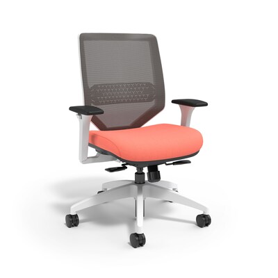 Union & Scale™ Lewis Ergonomic Mesh Swivel Computer and Desk Chair, Salmon (UN55654-CC)