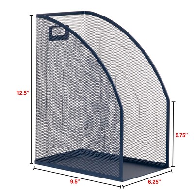 Staples Metal Mesh File Organizer, Navy Blue (ST63833)