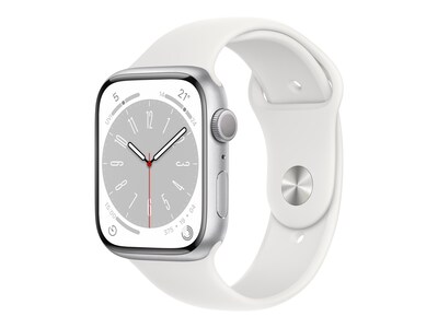 Apple Watch Series 8 (GPS) Bluetooth Smart, White/Silver, 2 (MP6Q3LL/A)