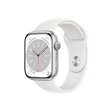 Apple Watch Series 8 (GPS) Bluetooth Smart, White/Silver, 2 (MP6Q3LL/A)