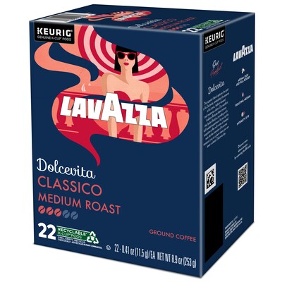 Lavazza Classico Coffee Keurig® K-Cup® Pods, Medium Roast, 88/Carton (6001CT)