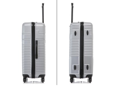 InUSA Resilience Polycarbonate/ABS 3-Piece Luggage Set, Silver (IURESSML-SIL)