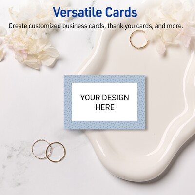 Avery Polka Dots Design Matte Blank Card, White, 80/Pack (S00-F8V)