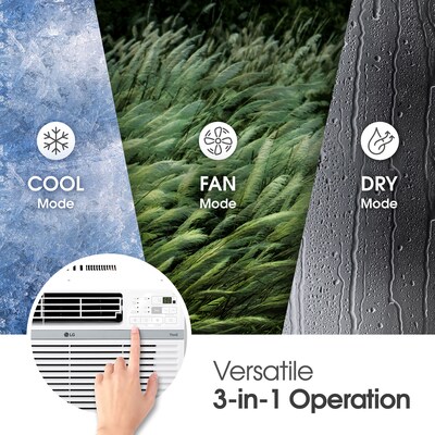 LG 230-Volt 18,000 BTU Window Smart Air Conditioner with Remote, WiFi Enabled, White (LW1821ERSM)