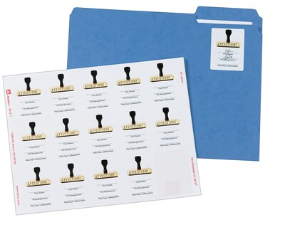 Avery Sure Feed Laser/Inkjet ID Labels, 2" x 2-5/8", White, 225 Labels/Pack (6572)