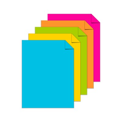 Astrobrights Colored Paper, 24 lbs., 8.5 x 11, Assorted Brights, 500 Sheets/Ream (WAU99608)