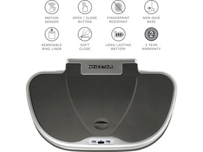 Nine Stars Stainless Steel Dual-Compartment Motion Sensor Trash Can, 18.5-Gallon, Silver (DZT-70-R3)