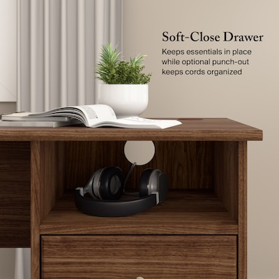 Bush Furniture Cabot 60"W L Shaped Computer Desk, Modern Walnut (WC31030-03K)