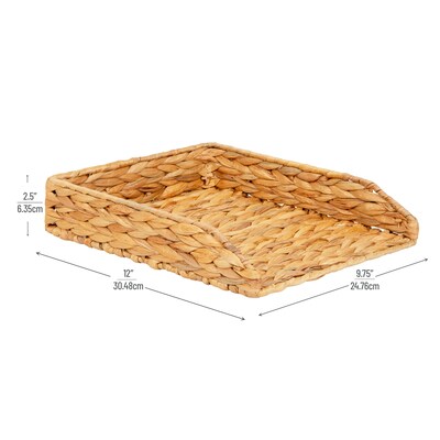 Mind Reader Front Loading Letter Tray, Brown (FILERAT-BRN)