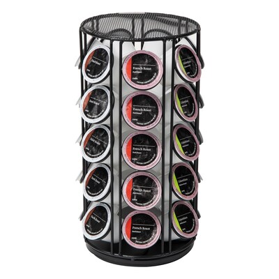 Mind Reader Metal Single Serve Coffee Pod Carousel, 35 Pod Capacity, Black (METCAR35-BLK)