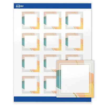 Avery Square Laser/Inkjet Multipurpose Labels, 2 x 2, White, 120/Pack (19479371098)