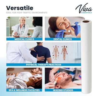 Viva Comfort 225' x 18" Exam Table Paper, Smooth, 12/Pack (ADIME916-S-18-MK)