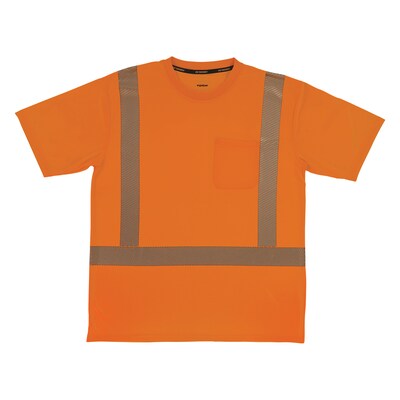 Ergodyne GloWear 8292 High Visibility Short Sleeve T-Shirt, ANSI Type R Class 2, Orange, 3XL (22247)