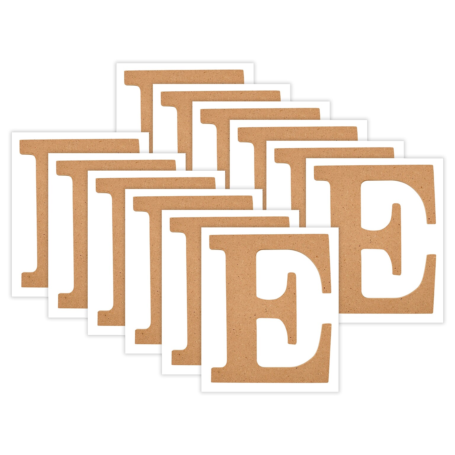 Plaid MDF Letters, 5, Brown Oxide, 12/Pack (PDE63558-12)