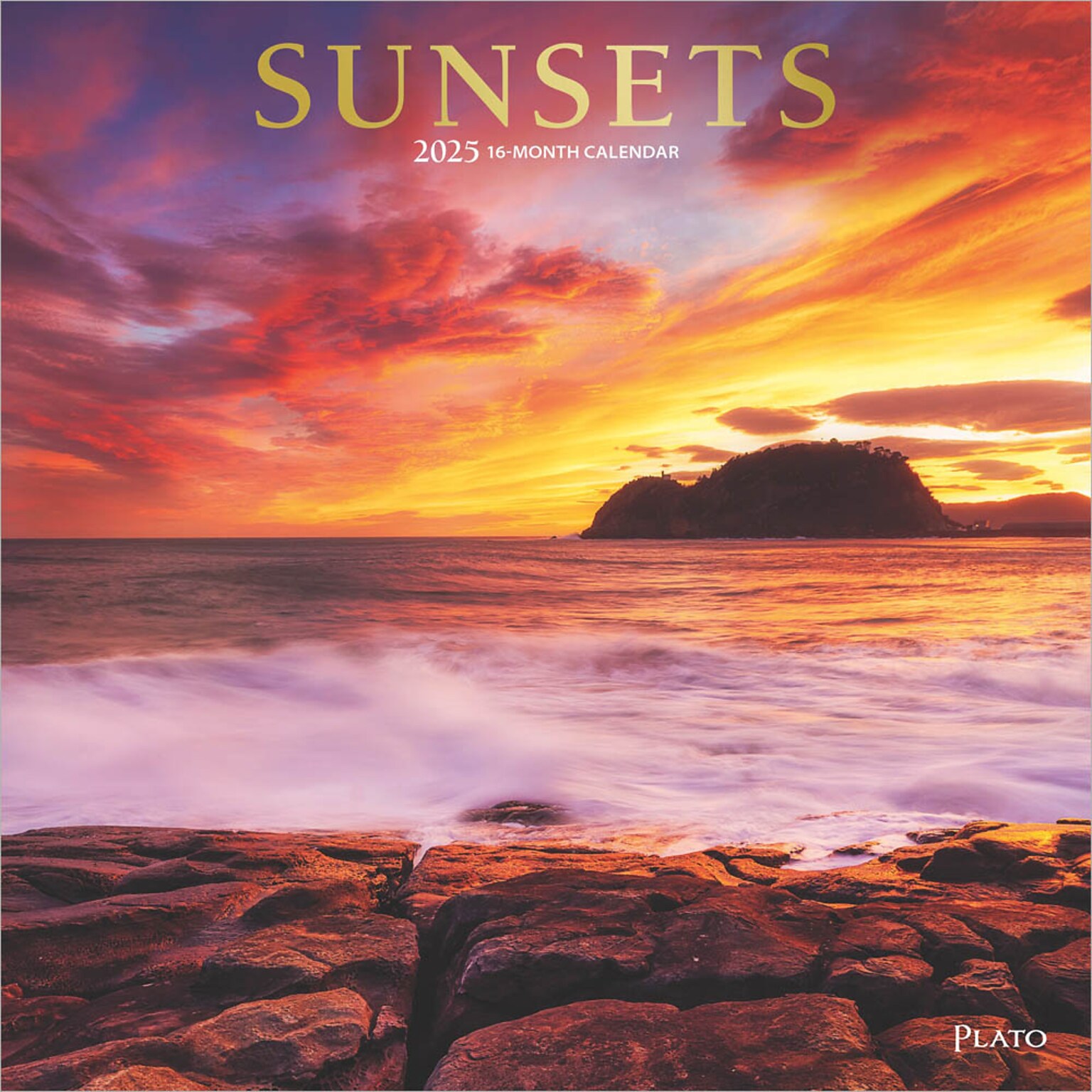 2025 Plato Sunsets 12 x 12 Monthly  Wall Calendar (9781975478865)