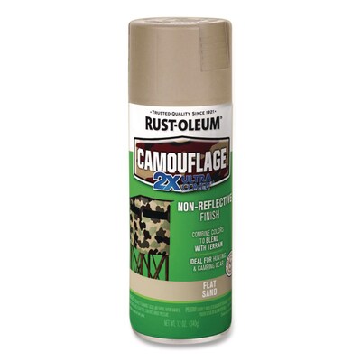 Rust-Oleum Camouflage Spray Paint, 12 oz. Aerosol Can, Flat Sand (RST339004)