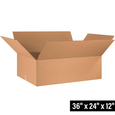 36 x 24 x 12 Shipping Boxes, 32 ECT, Brown, 10/Bundle (362412)