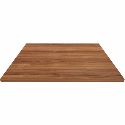 Lorell Essentials Series 42”W x 42”D 1” Thickness Square Table Top, Laminate, Walnut (LLR69962)