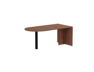 Alera Valencia Series 71" D-Top Desk, Modern Walnut (ALEVA277236WA)