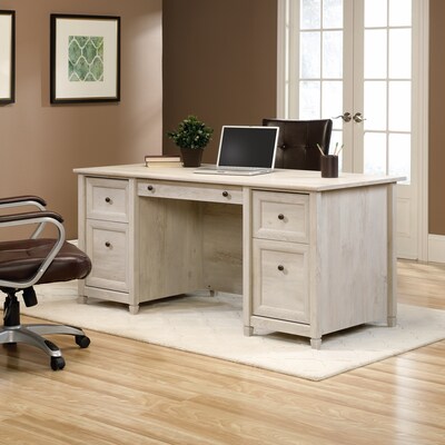 Sauder Edge Water Executive Desk, Chalked Chestnut (418795)