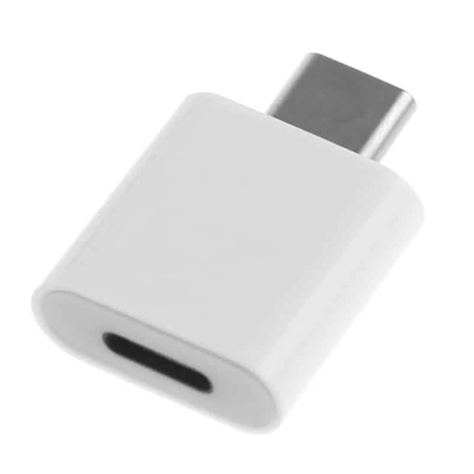 4XEM USB-C to 8-Pin Lightning Adapter, Male to Female, White (4XUSBCM8PINFW)