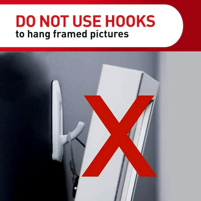 Command Medium Utility Hooks, 3 lb., White, 6/Pack (17001-VP-6P)