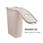 Mind Reader 10.57-Gallon Laundry Hamper with Lid, Plastic, Ivory (40HAMP-IVO)