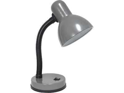 Creekwood Home Essentix Incandescent Desk Lamp, 14.25, Gray Glossy (CWD-1000-GY)
