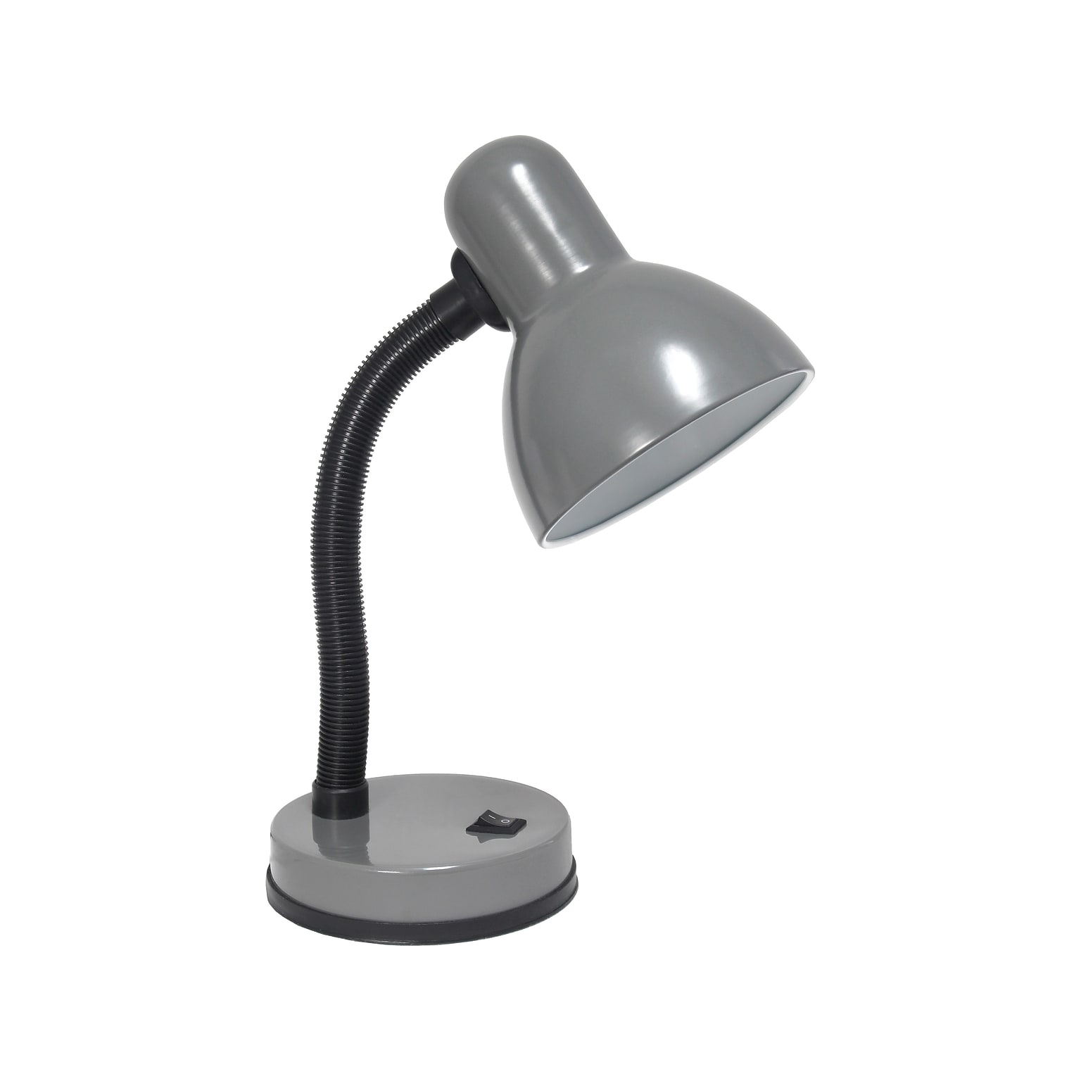 Creekwood Home Essentix Incandescent Desk Lamp, 14.25, Gray Glossy (CWD-1000-GY)