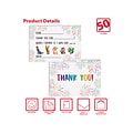 Better Office Thank You Cards with Envelopes, 4.25 x 6, Multicolor, 50/Pack (64632-50PK)