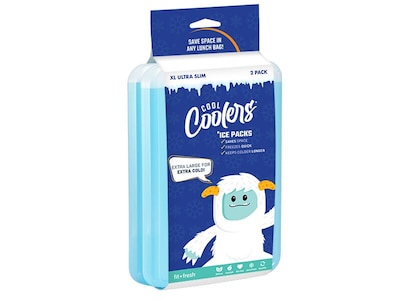 Fit & Fresh Cool Coolers Kids Ice Packs, Blue, 2/Pack (239ICEK2STP)
