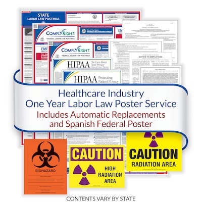 ComplyRight Federal (Bilingual), State and Healthcare (English) Labor Law 1-Year Poster Service, Ver