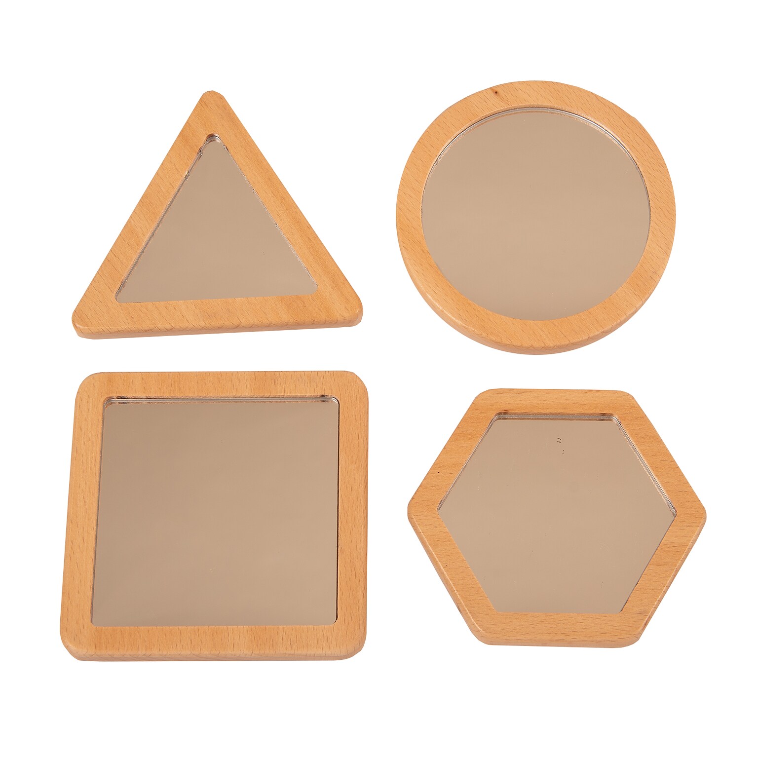 Learn Well Little Looking Shape Mirrors, Assorted Colors, 4/Set (YUSE0321)