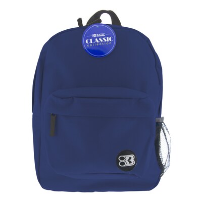 Bazic Classic Laptop Backpack, Medium, Navy Blue (BAZ1060)