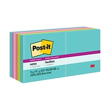 Post-it Super Sticky Notes, 3 x 3, Supernova Neons Collection, 90 Sheet/Pad, 12 Pads/Pack (654-12S