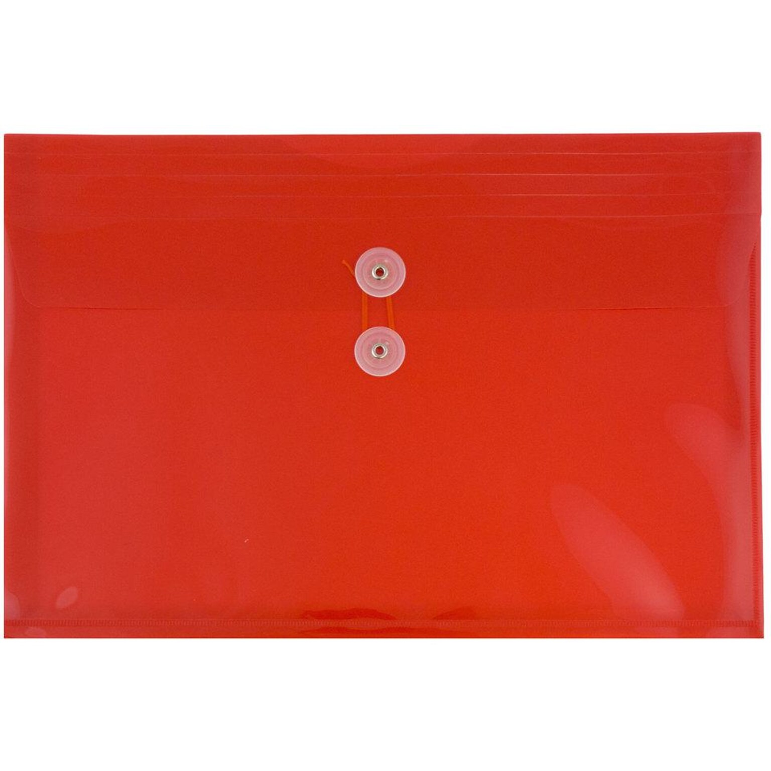 JAM Paper Premium Plastic Document File, Letter, Red, 3/Pack (218B1REX3)
