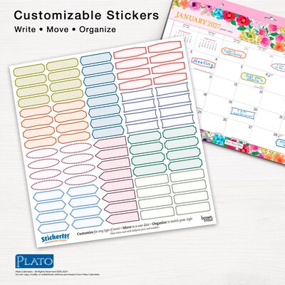 2027 BrownTrout Bonnie Marcus 15.5" x 11" Monthly Desk Pad Calendar, Assorted Colors (9798330713028)