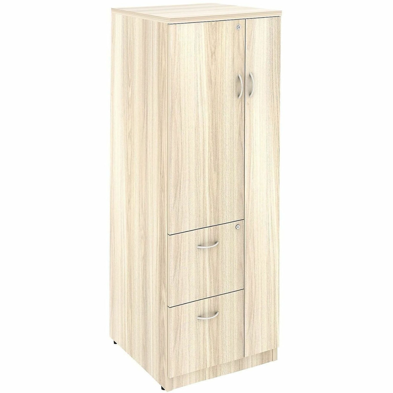 Lorell Essentials Series 65.5 Storage Cabinet With 2-Shelves, 2-Drawers, Modern Elm (LLR66338)