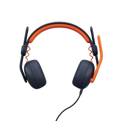 Logitech Zone Learn USB-A Stereo Computer Headset, Blue/Orange (981-001362)