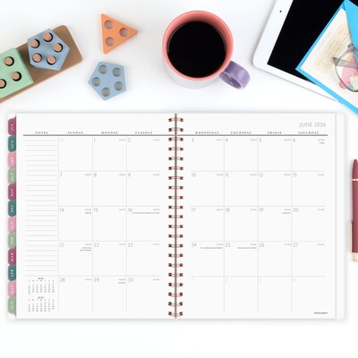 2025-2026 AT-A-GLANCE BADGE Floral 8.5" x 11" Academic Weekly & Monthly Planner, Plastic Cover, Multicolor (1734F-905A-26)